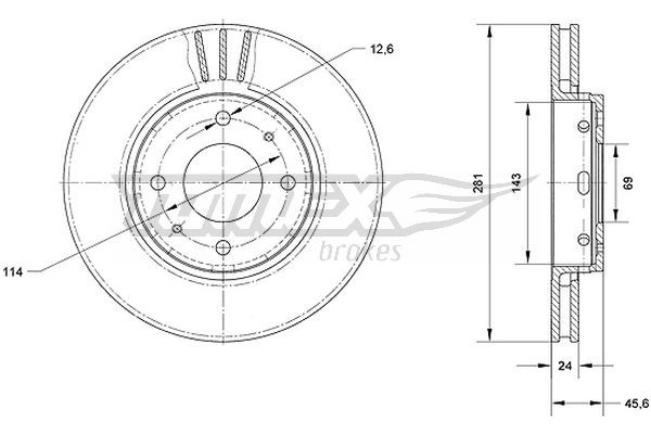 TOMEX Brakes Bremsscheibe